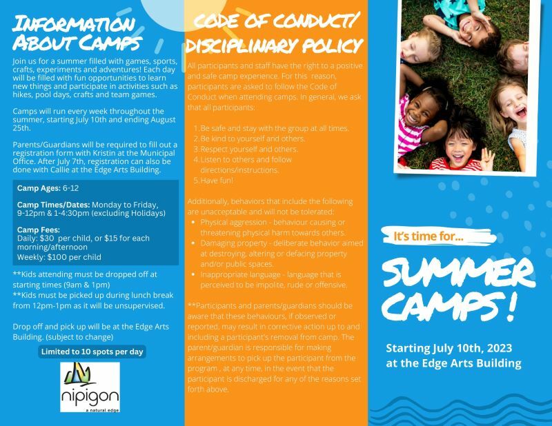 2023 Summer Camps Brochure page 0001