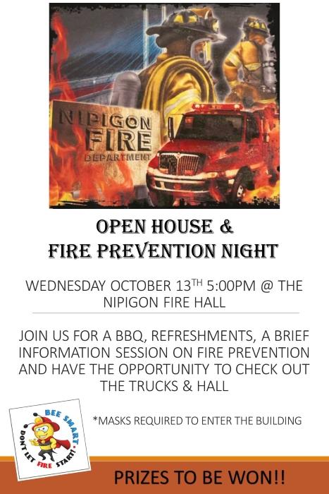 WEDNESDAY OCTOBER 13TH OPEN HOUSE FIRE PREVEN 2021